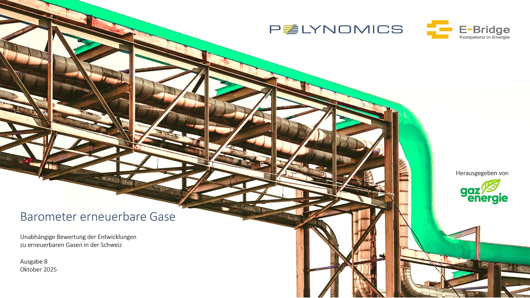 Barometer erneuerbare Gase - Ausgabe 8 - Oktober 2025 | Unabhängige Bewertung der Entwicklungen zu erneuerbaren Gasen in der Schweiz